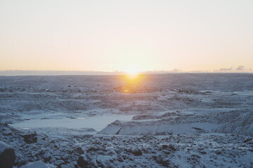sunrise in the winter