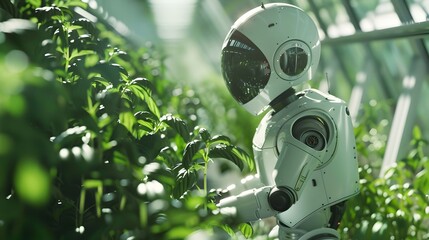 Autonomous Robot Couple Cultivates Flourishing Herbs with Precision and Care in a Modern Sustainable Farm Generative ai