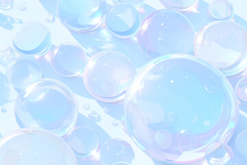 水滴のような球体の背景イラスト