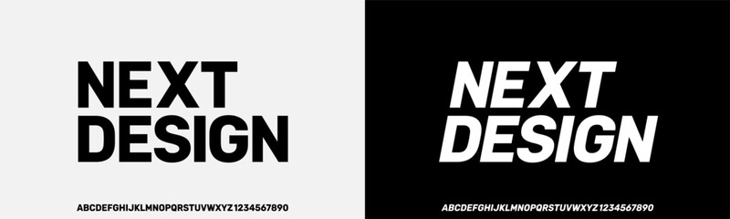 Modern Bold Font. Regular Italic and Number. Typography urban style alphabet fonts for fashion, sport, technology, digital, movie, logo design, vector illustration