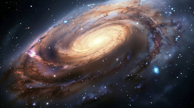Endless Universe with galaxy stars.