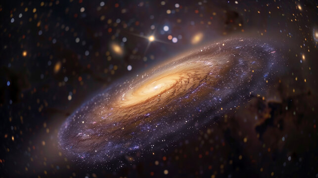 Endless Universe with galaxy stars.