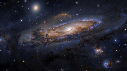 Fototapeta premium Endless Universe with galaxy stars.