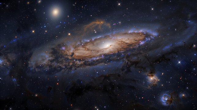 Endless Universe with galaxy stars.