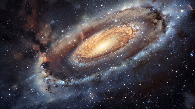 Endless Universe with galaxy stars.