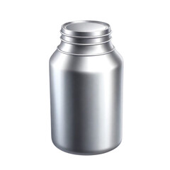 Metal retro milk can on Isolated transparent background png. generated with AI