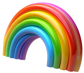 Vibrant rainbow, generative ai