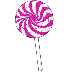  purple lollipop candy cartoon illustration