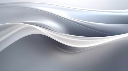  Behold the elegance of an abstract smooth swooshing gray wave, radiating a sense of speed and motion, captured in exquisite detail with HD precision  - obrazy, fototapety, plakaty
