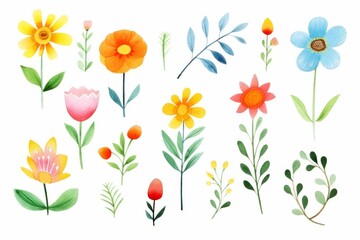 watercolor flowers, vibrant watercolor flowers