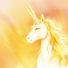 golden unicorn, radiant golden unicorn