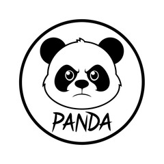 Panda logo vector art illustration (4)