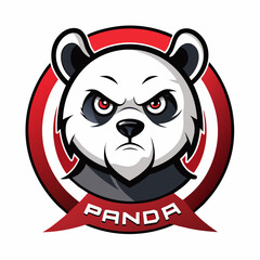 Panda logo vector art illustration (3)
