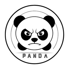 Panda logo vector art illustration (5)