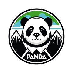 Panda logo vector art illustration (8)