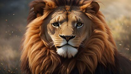 Naklejka premium lion and others animals