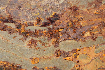 Metal corrosion is close to texture or background
