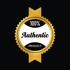 100% Authentic product label icon