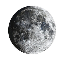 The moon. Transparent background
