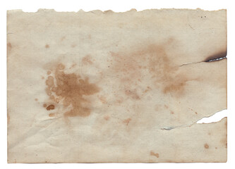 Vintage background of old paper with spots isolated