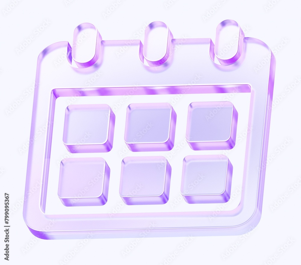 Fototapete calendar icon with colorful gradient. 3d rendering illustration for graphic design, ui ux design, pr