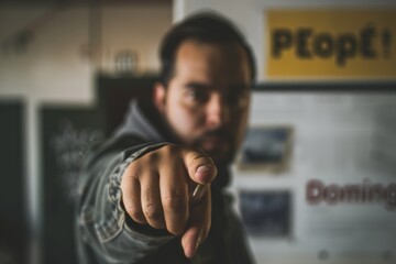 Touch, choose, and push on simulated touchscreen. HR manager selecting, nominating, or picking employment interview candidates utilizing innovation display.