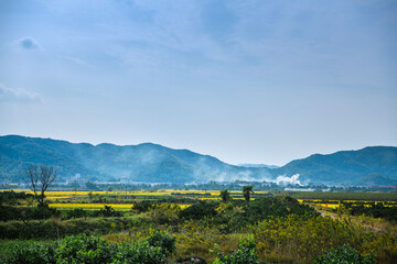 Idyllic scenery of small villages in Xiangshan County, Ningbo, Zhejiang, China