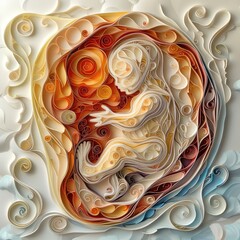 Gynecologic concept: a visual narrative of the uterus and the miracle of newborn life, capturing the beauty and significance of the reproductive journey in intimate and tender moments. 