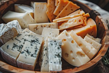 Fototapeta premium Variety of cheese. Food concept