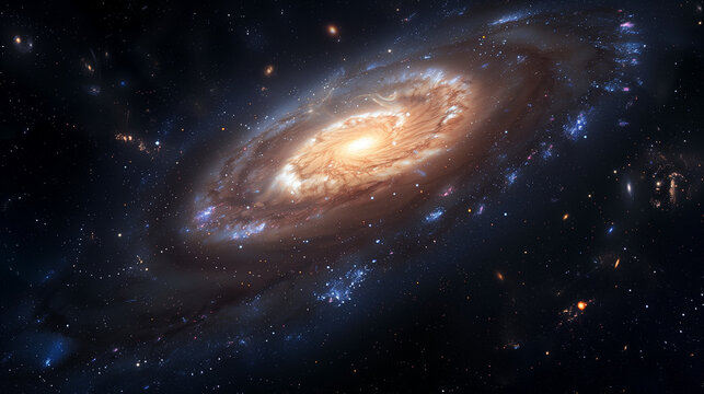 Endless Universe with galaxy stars.