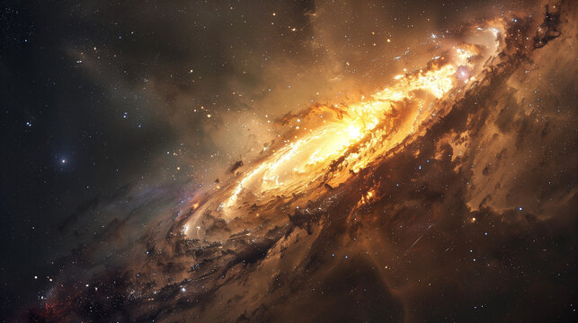 Endless Universe with galaxy stars.