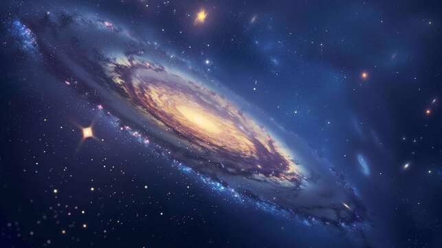 Endless Universe with galaxy stars.
