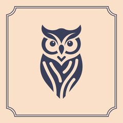 owl silhouette logo style illustration
