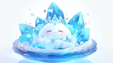 Cute ice queen character