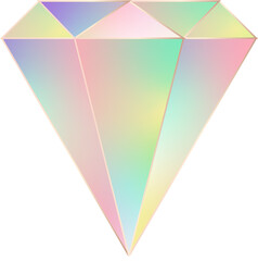 Colorful Pastel holographic Shiny Iridescent Diamond
