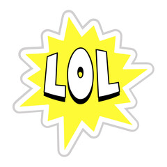 LOL Messages Sticker Design lettering sticker typographic message chat badge