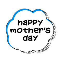 Happy Mother's Day Messages Sticker Design lettering sticker typographic message chat badge