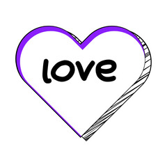 Love Messages Sticker Design lettering sticker typographic message chat badge