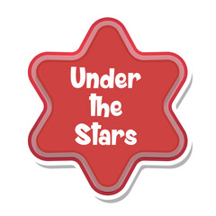 Under the Stars Messages Sticker Design lettering sticker typographic message chat badge