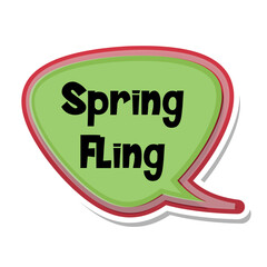Spring Fling Messages Sticker Design lettering sticker typographic message chat badge