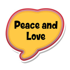 Peace and Love Messages Sticker Design lettering sticker typographic message chat badge