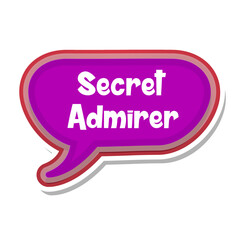 Secret Admirer Messages Sticker Design lettering sticker typographic message chat badge