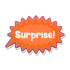 Surprise! Messages Sticker Design lettering sticker typographic message chat badge