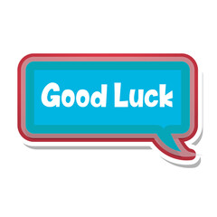 Good Luck Messages Sticker Design lettering sticker typographic message chat badge