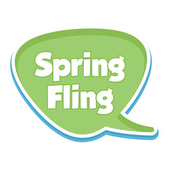 Spring Fling Messages Sticker Design lettering sticker typographic message chat badge