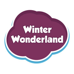 Winter Wonderland Messages Sticker Design lettering sticker typographic message chat badge
