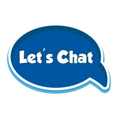 Let's Chat Messages Sticker Design lettering sticker typographic message chat badge