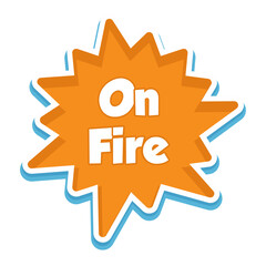 On Fire Messages Sticker Design lettering sticker typographic message chat badge