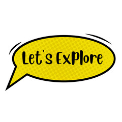 Let's Explore Messages Sticker Design lettering sticker typographic message chat badge