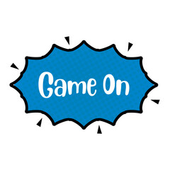 Game On Messages Sticker Design lettering sticker typographic message chat badge